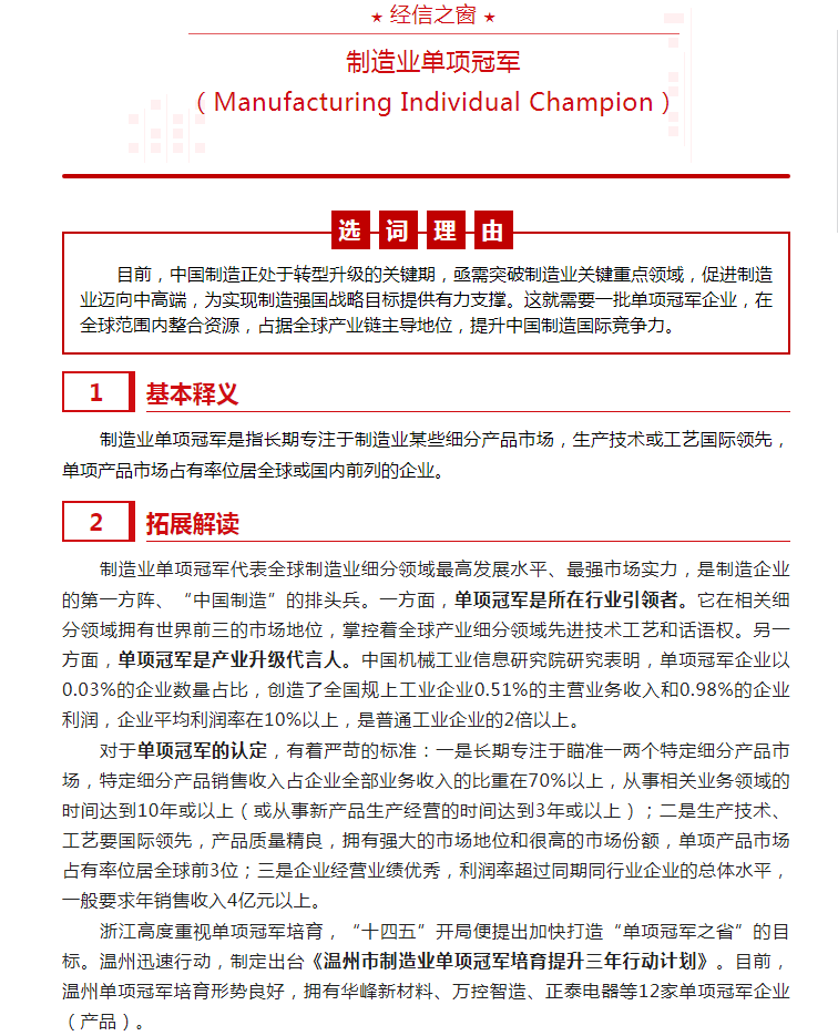 ZHAOBAO was awarded as Manufacturing Individual Champion by MIIT